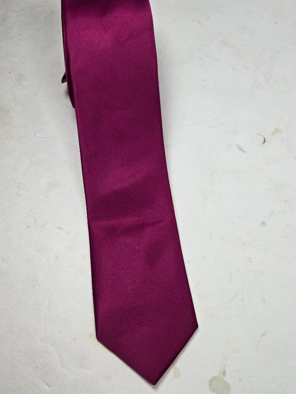 Vesuvio Napoli Solid BURGUNDY Color Necktie and Men's tie